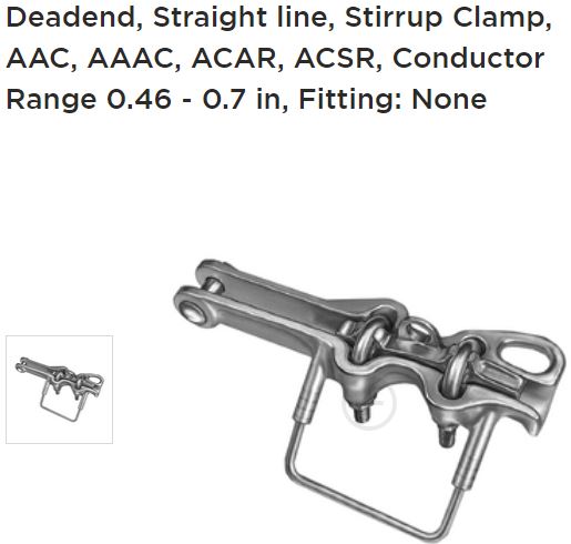 Deadend Stirrup clamp